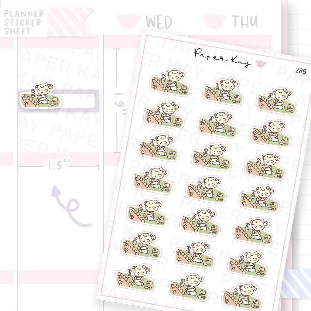 Planting Flowers/Gardening/Flower Bed Sticker Sheet