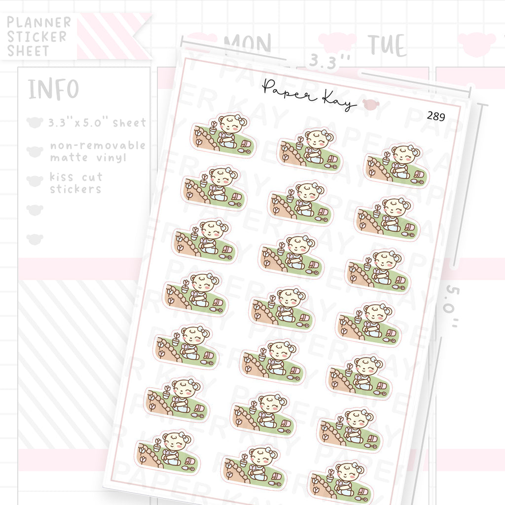 Planting Flowers/Gardening/Flower Bed Sticker Sheet