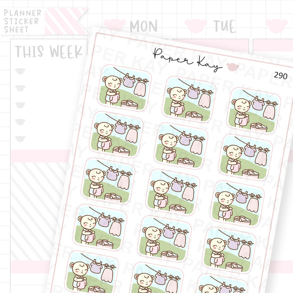 Washing Line/Laundry Sticker Sheet