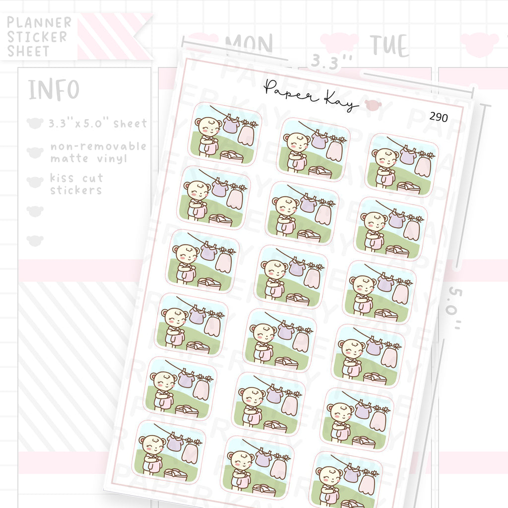 Washing Line/Laundry Sticker Sheet