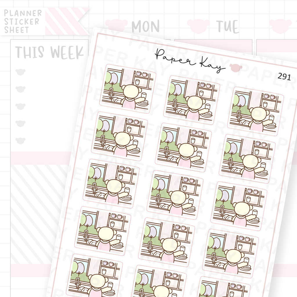 Reorganise Kitchen Cupboard/Clean Sticker Sheet