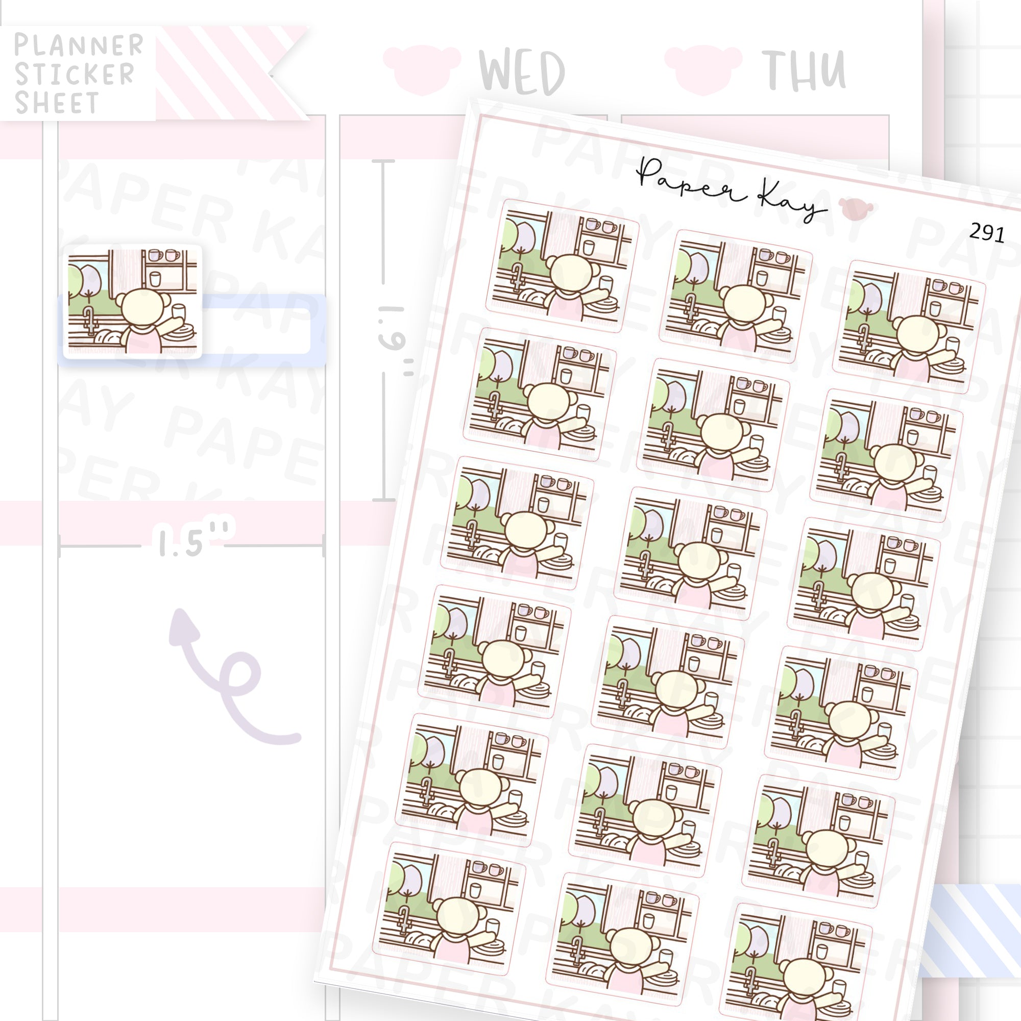 Reorganise Kitchen Cupboard/Clean Sticker Sheet
