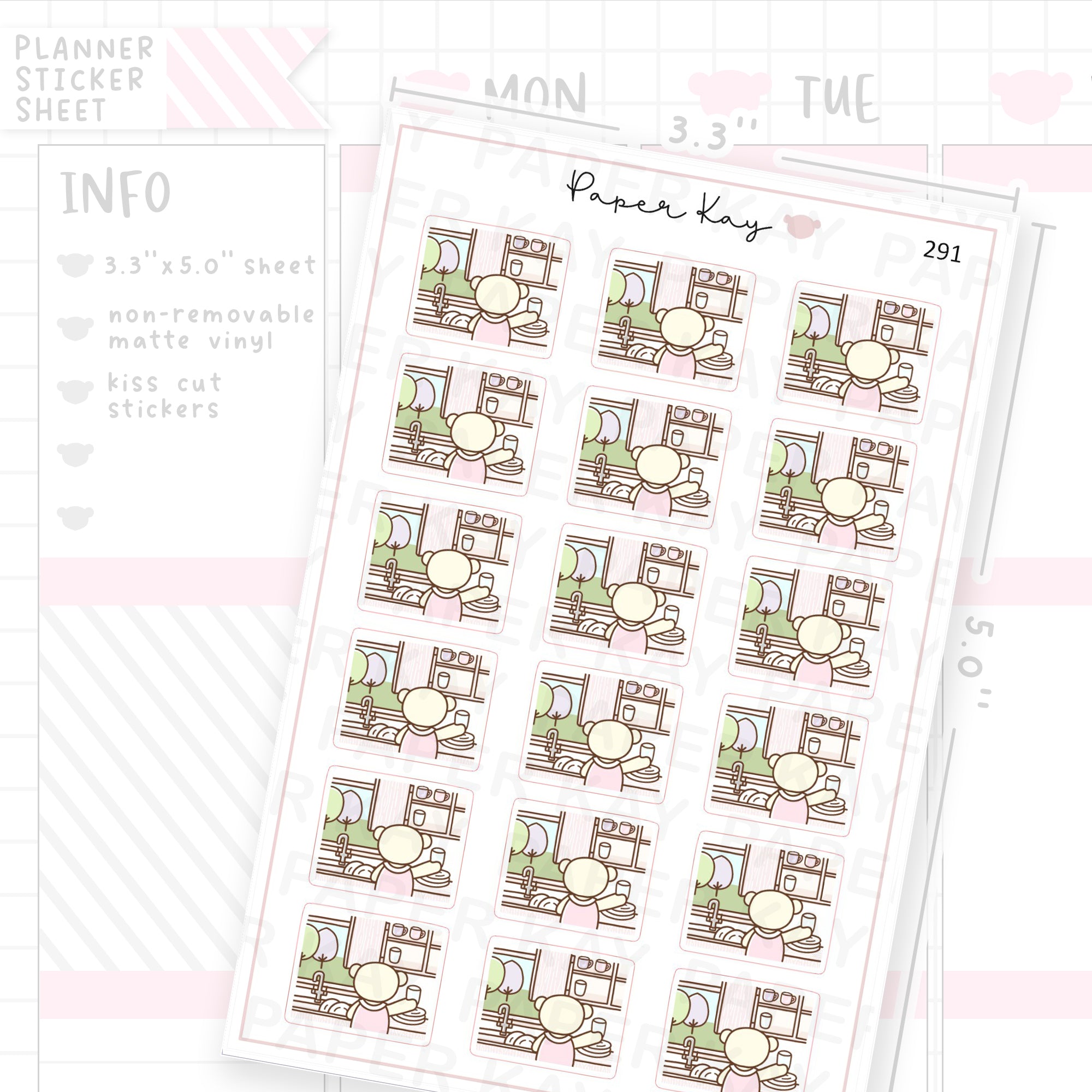 Reorganise Kitchen Cupboard/Clean Sticker Sheet