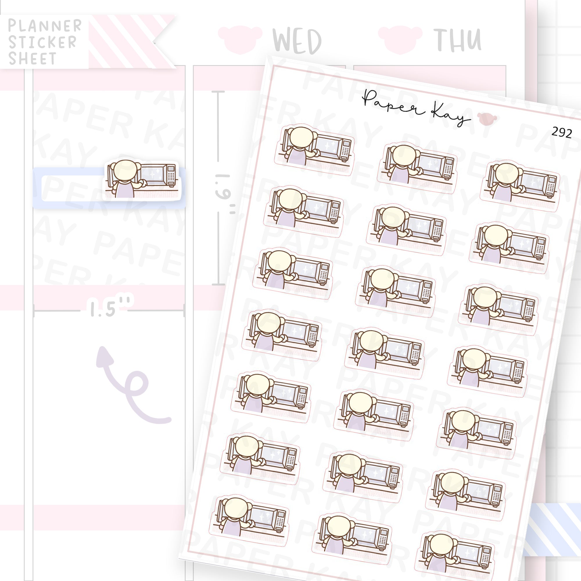 Clean Microwave Sticker Sheet