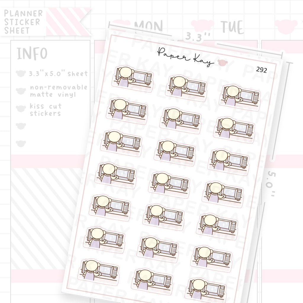 Clean Microwave Sticker Sheet