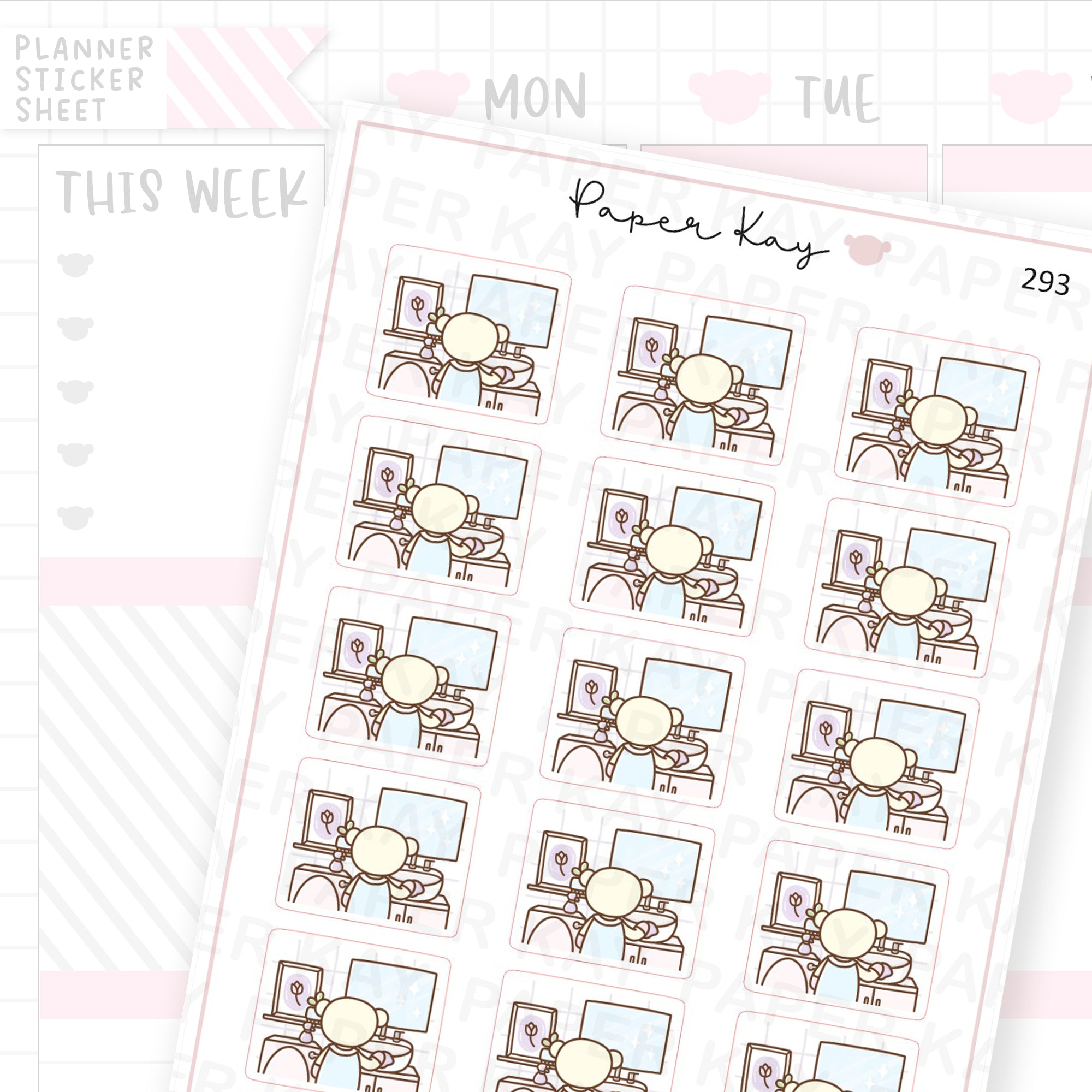 Clean Bathroom Sticker Sheet