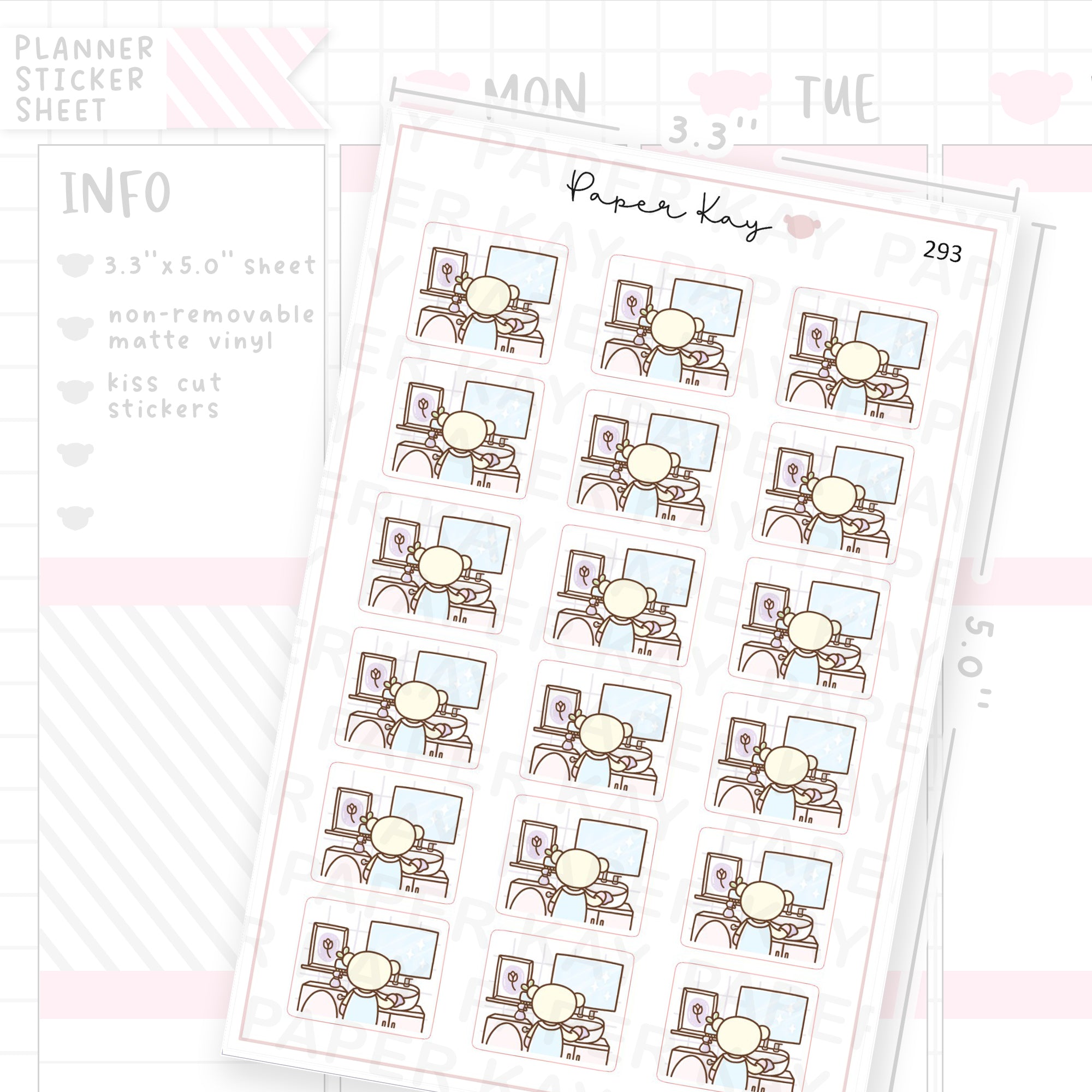Clean Bathroom Sticker Sheet