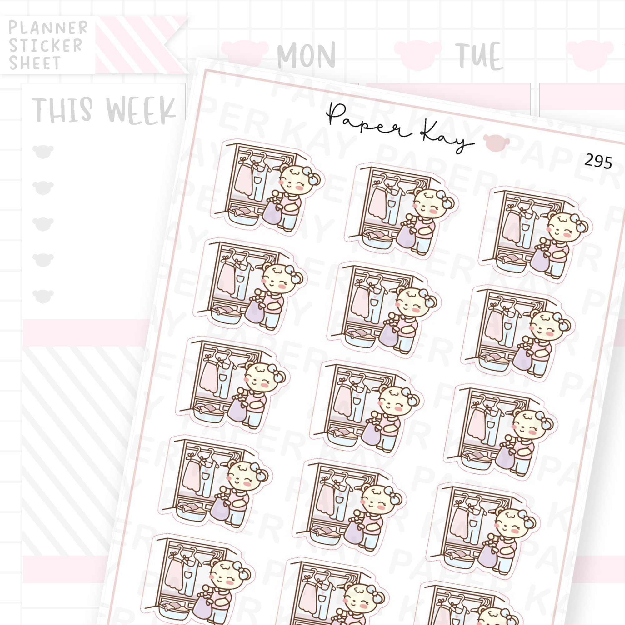 Reorganise Wardrobe Sticker Sheet