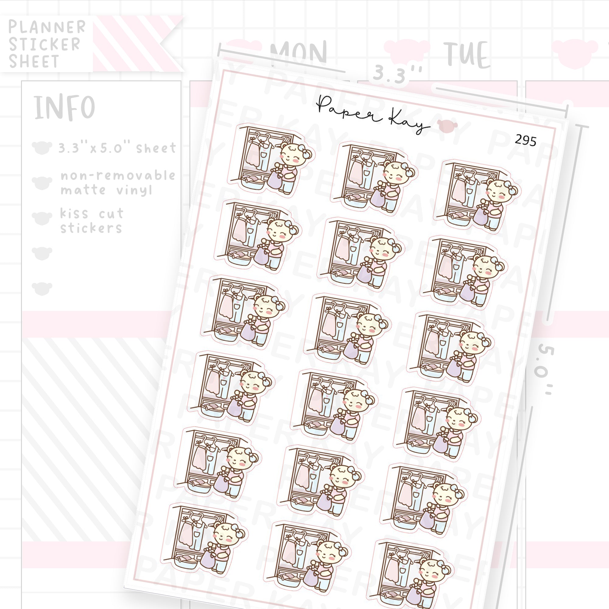 Reorganise Wardrobe Sticker Sheet