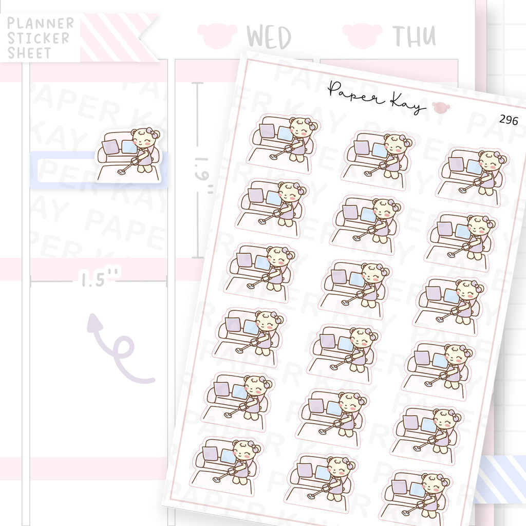 Vacuuming Sticker Sheet