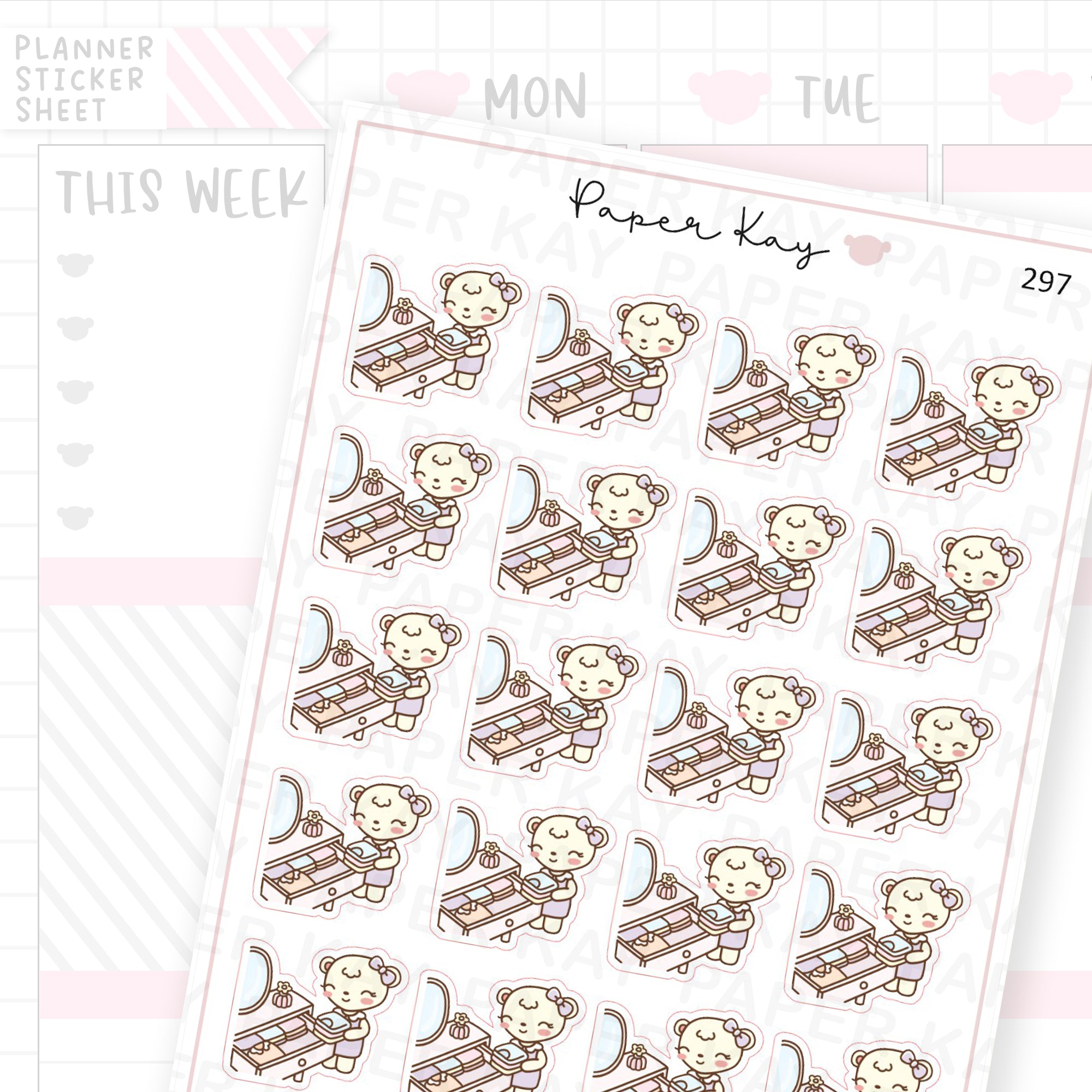 Organise Drawers Sticker Sheet
