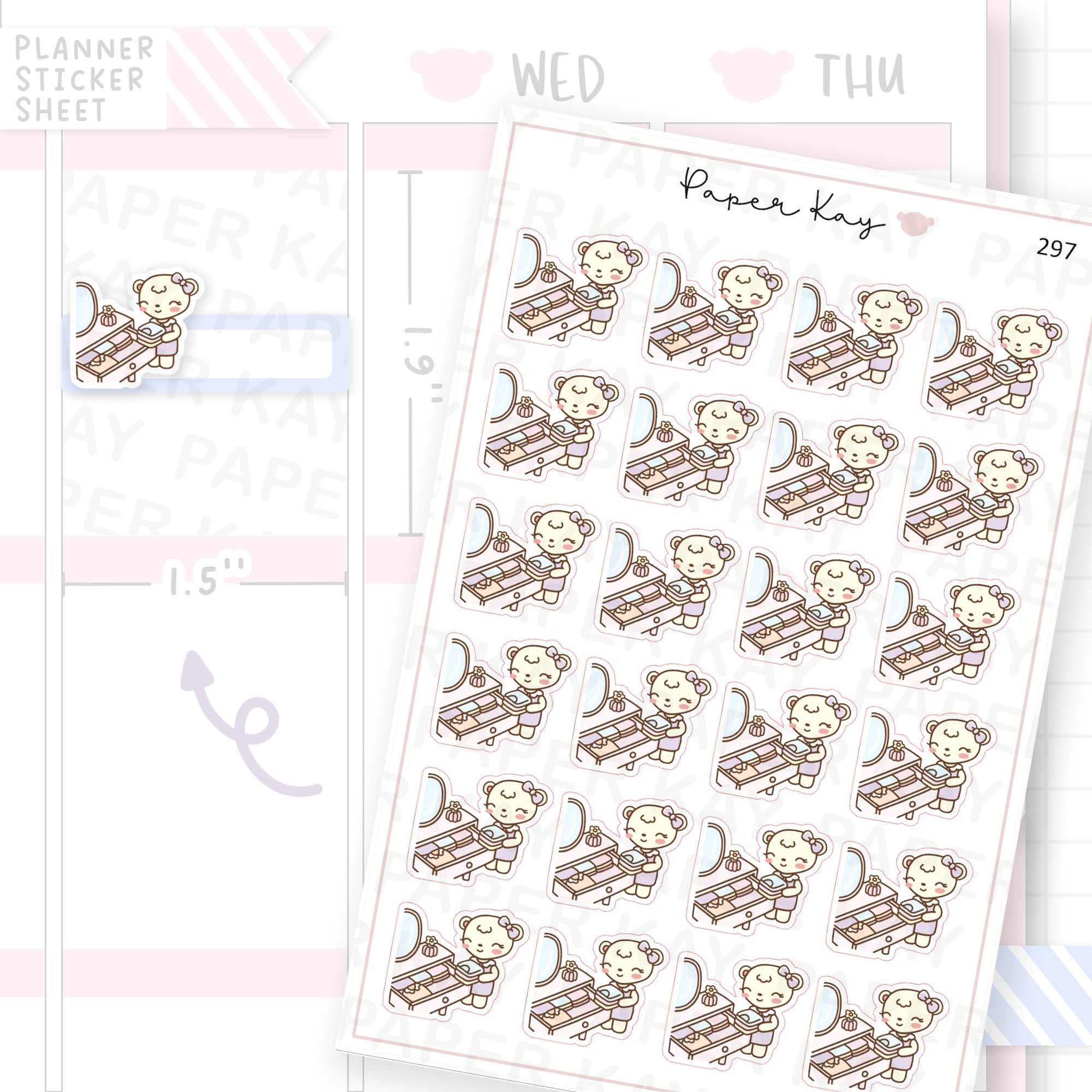 Organise Drawers Sticker Sheet