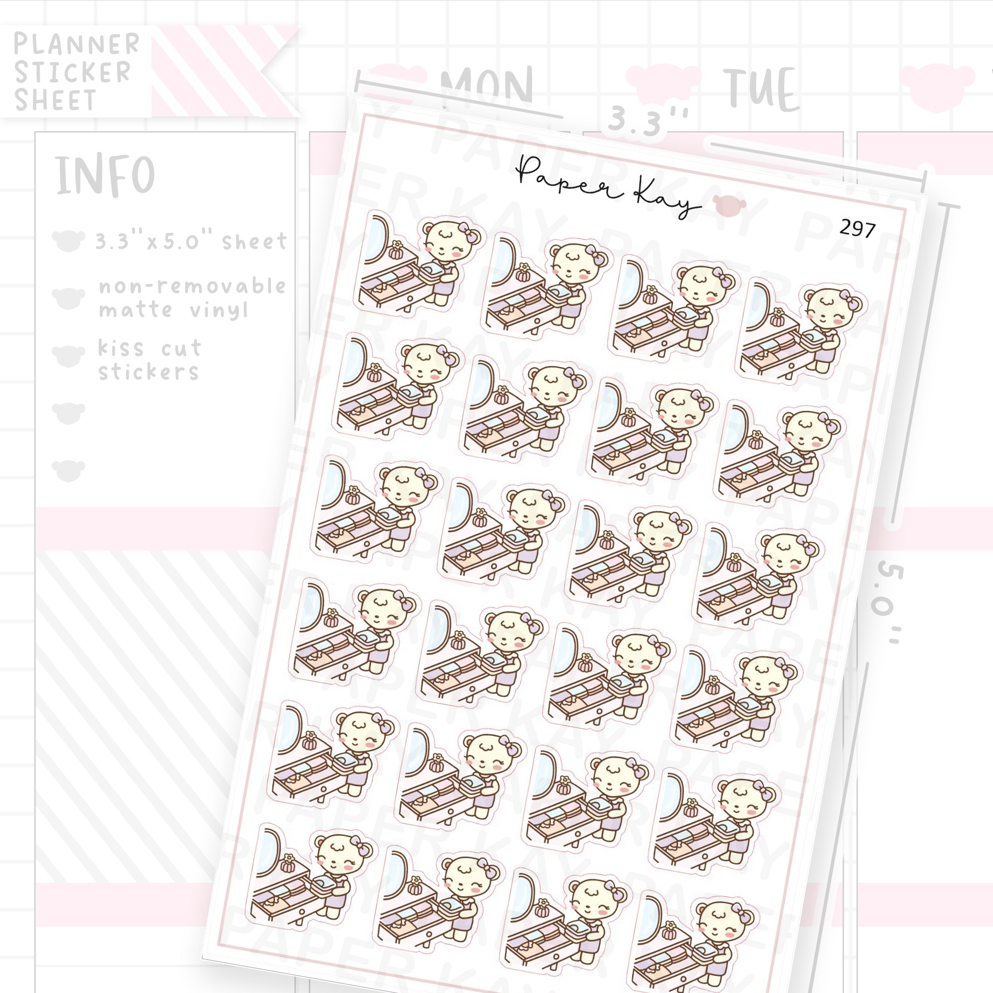 Organise Drawers Sticker Sheet