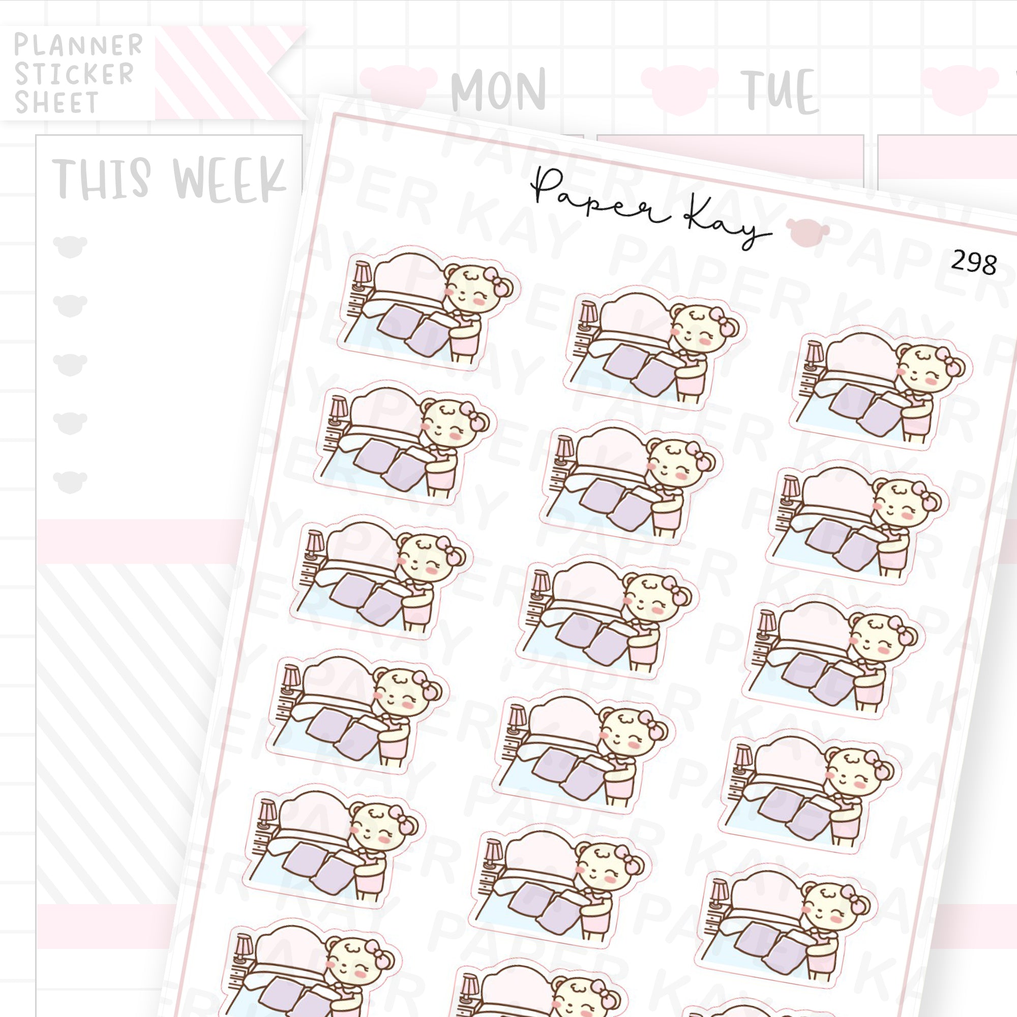 Make a Bed Sticker Sheet – Paper Kay