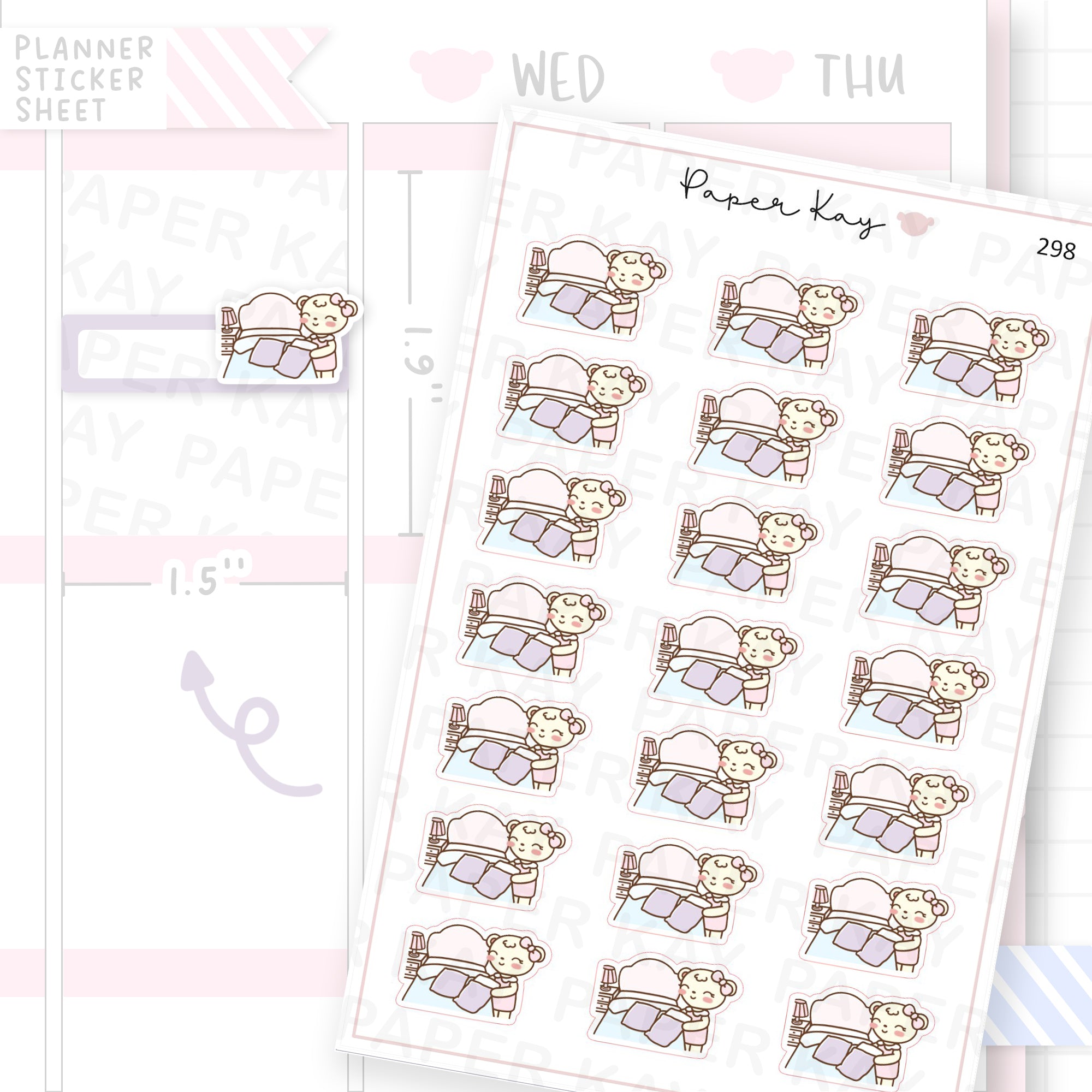 Make a Bed Sticker Sheet