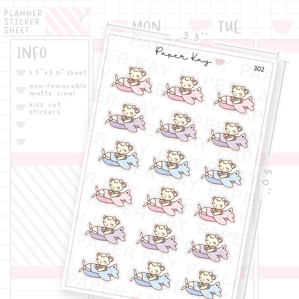 Aeroplane Sticker Sheet