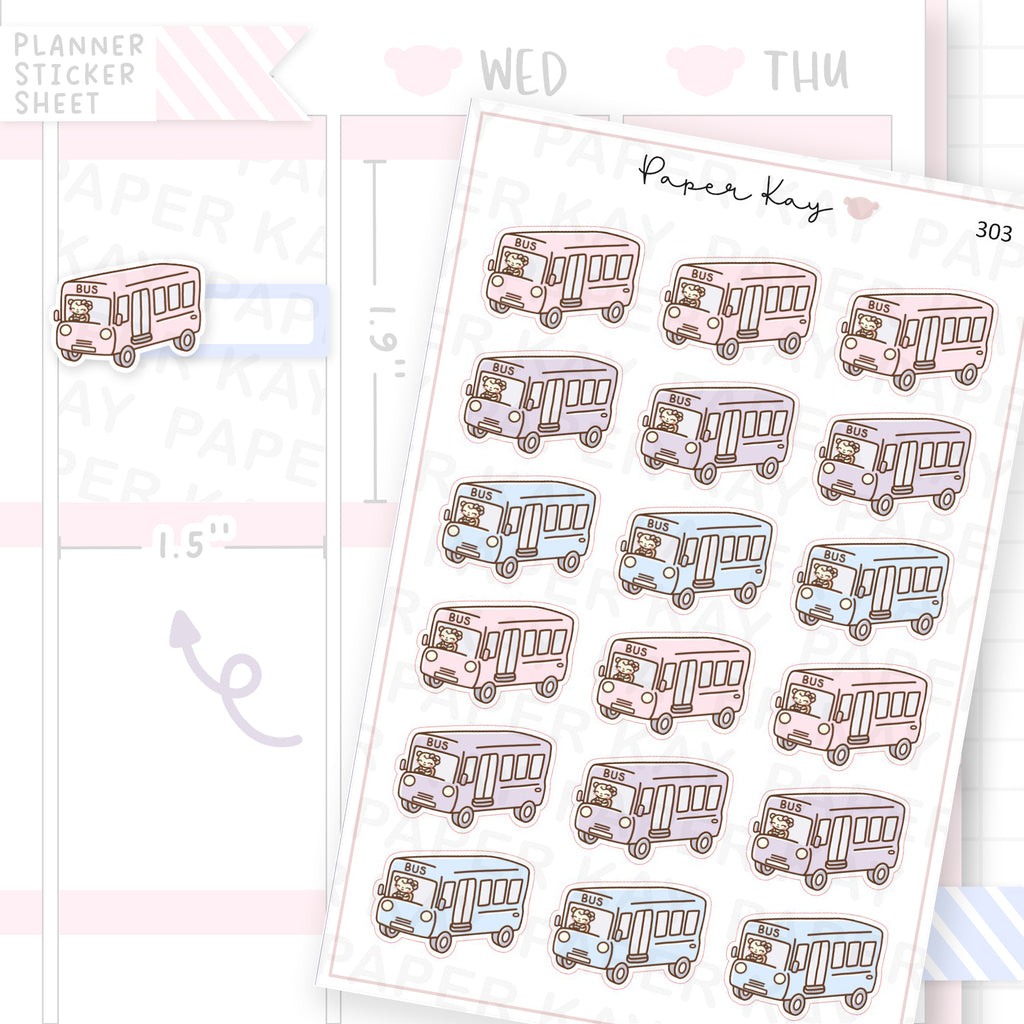 Bus Sticker Sheet