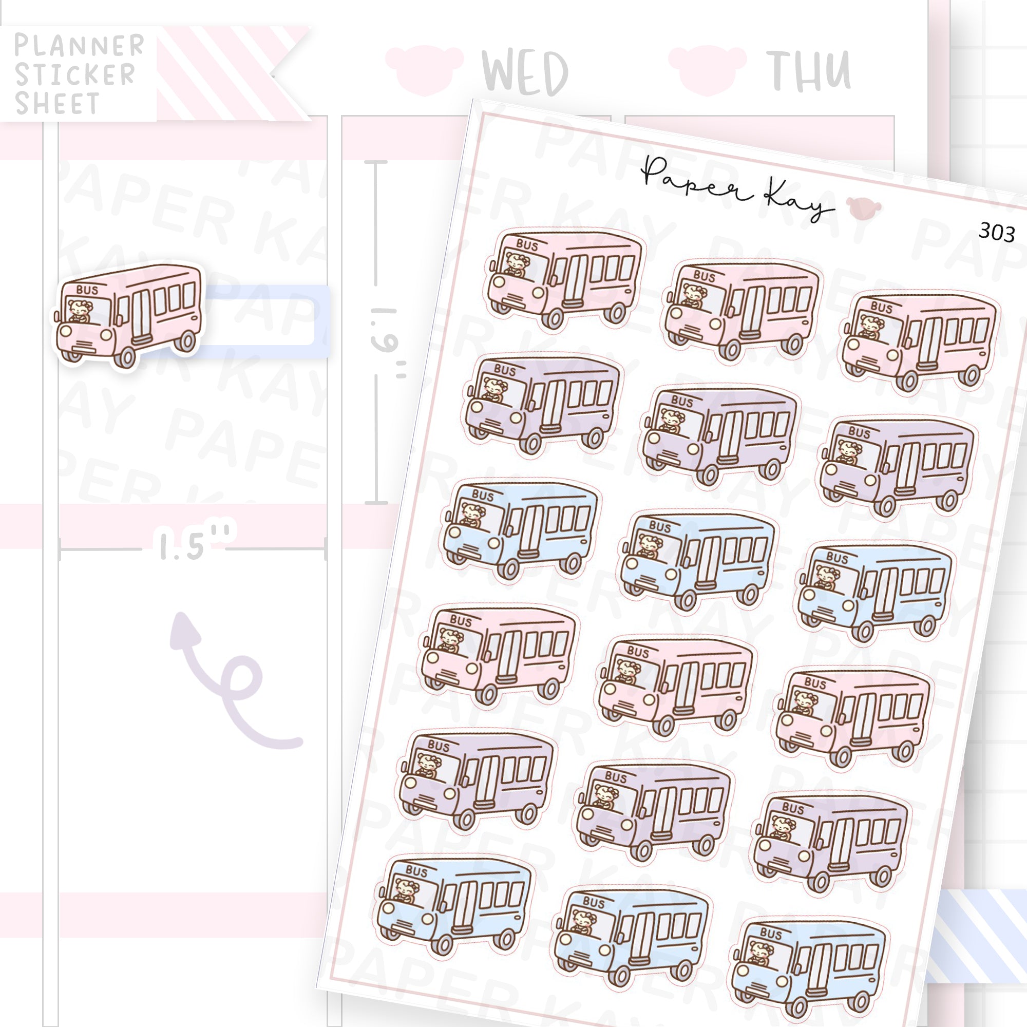 Bus Sticker Sheet