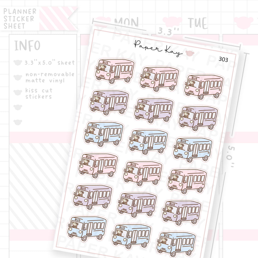 Bus Sticker Sheet