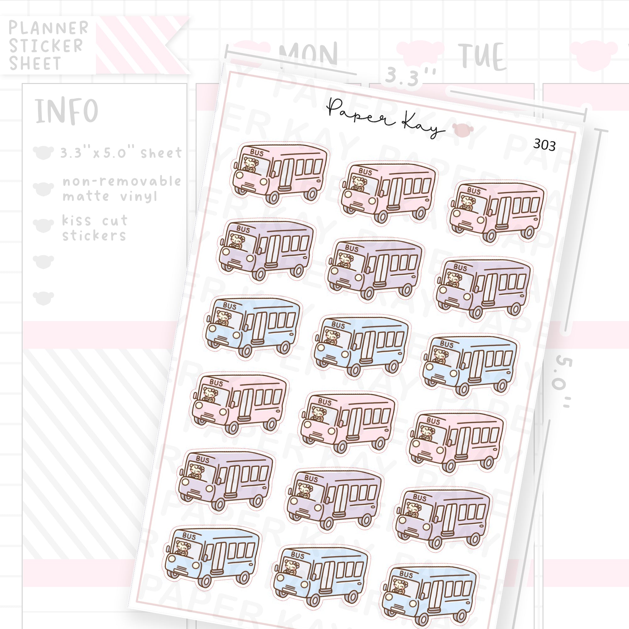 Bus Sticker Sheet