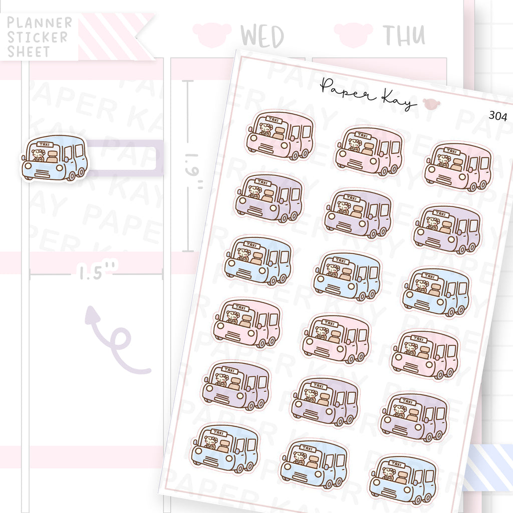 Taxi Sticker Sheet