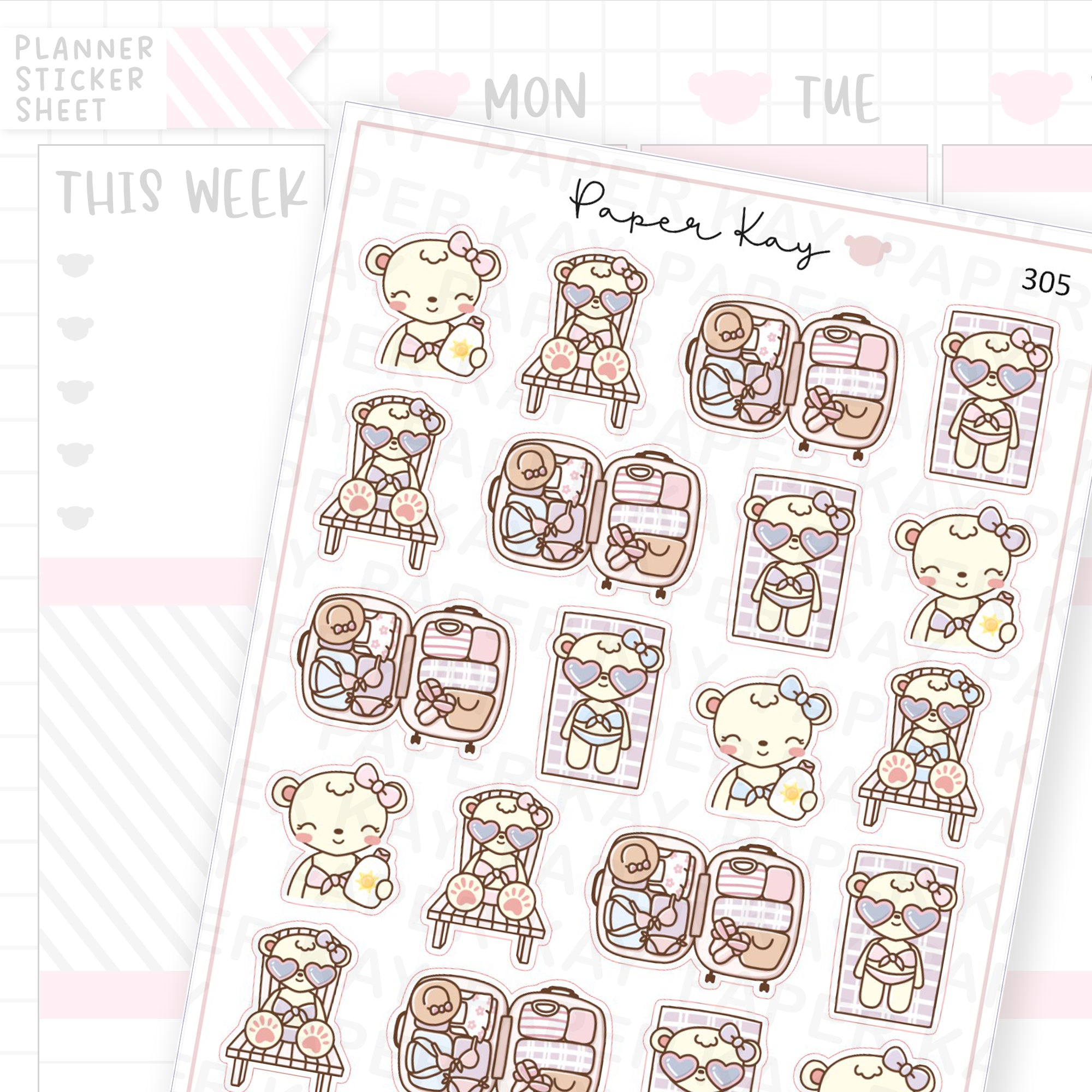 Sunbathe/Holiday Sticker Sheet