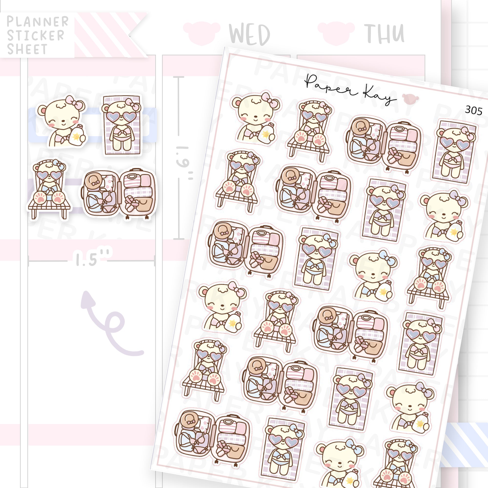 Sunbathe/Holiday Sticker Sheet