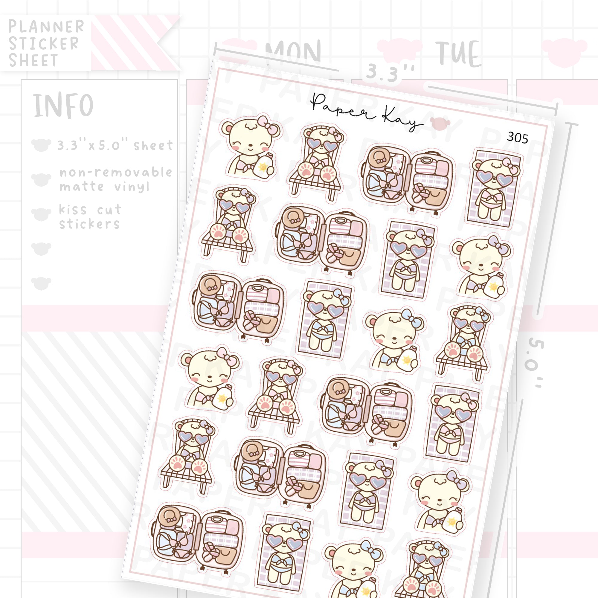 Sunbathe/Holiday Sticker Sheet
