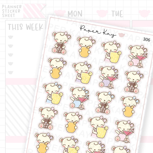 Summer Drinks Sticker Sheet