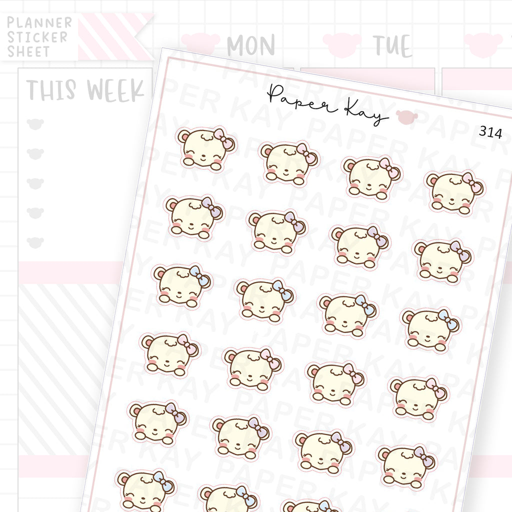 Dot the Bear Peek-a-Boo Sticker Sheet