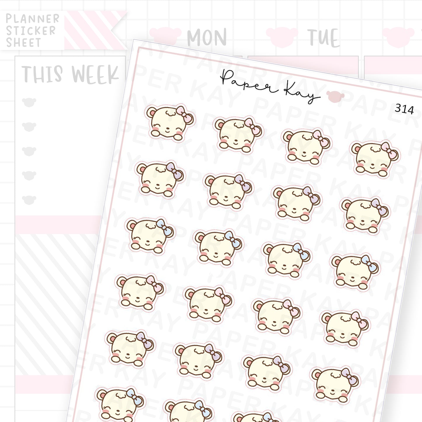 Dot the Bear Peek-a-Boo Sticker Sheet