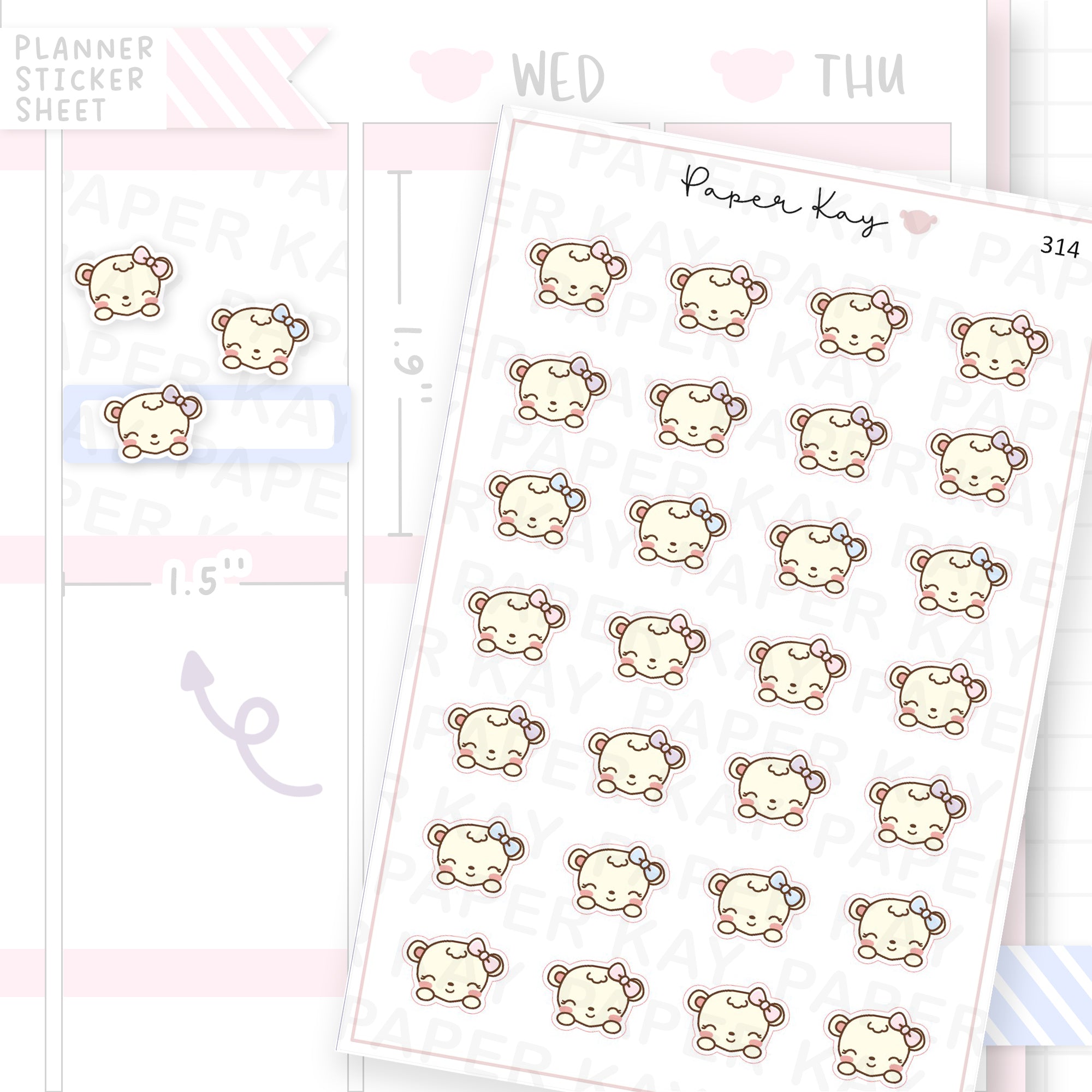 Dot the Bear Peek-a-Boo Sticker Sheet