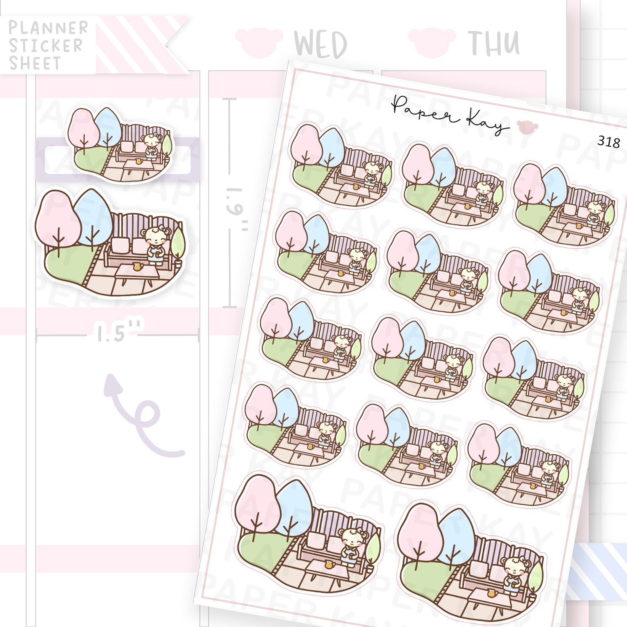 Garden Patio Sticker Sheet