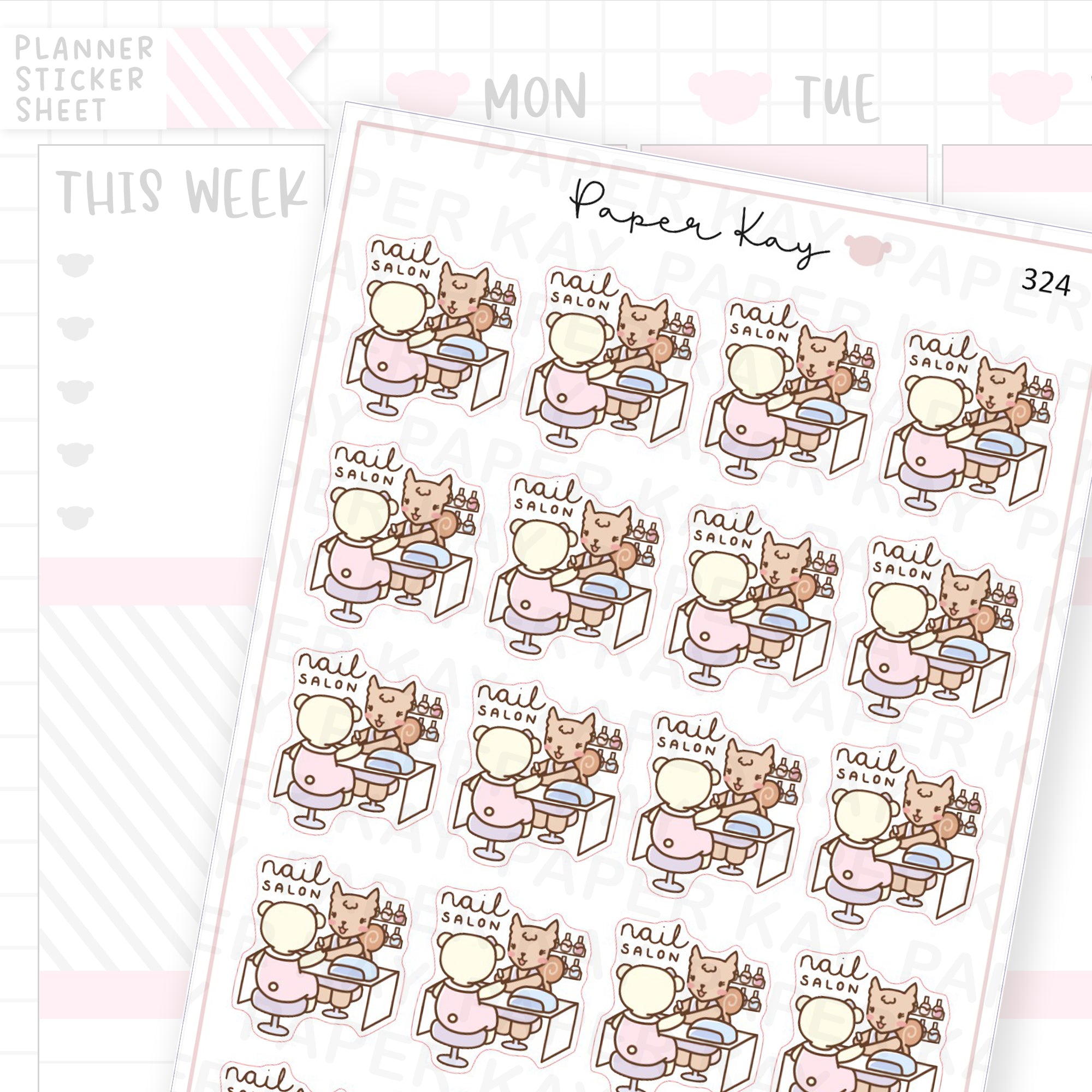 Nail Salon Sticker Sheet