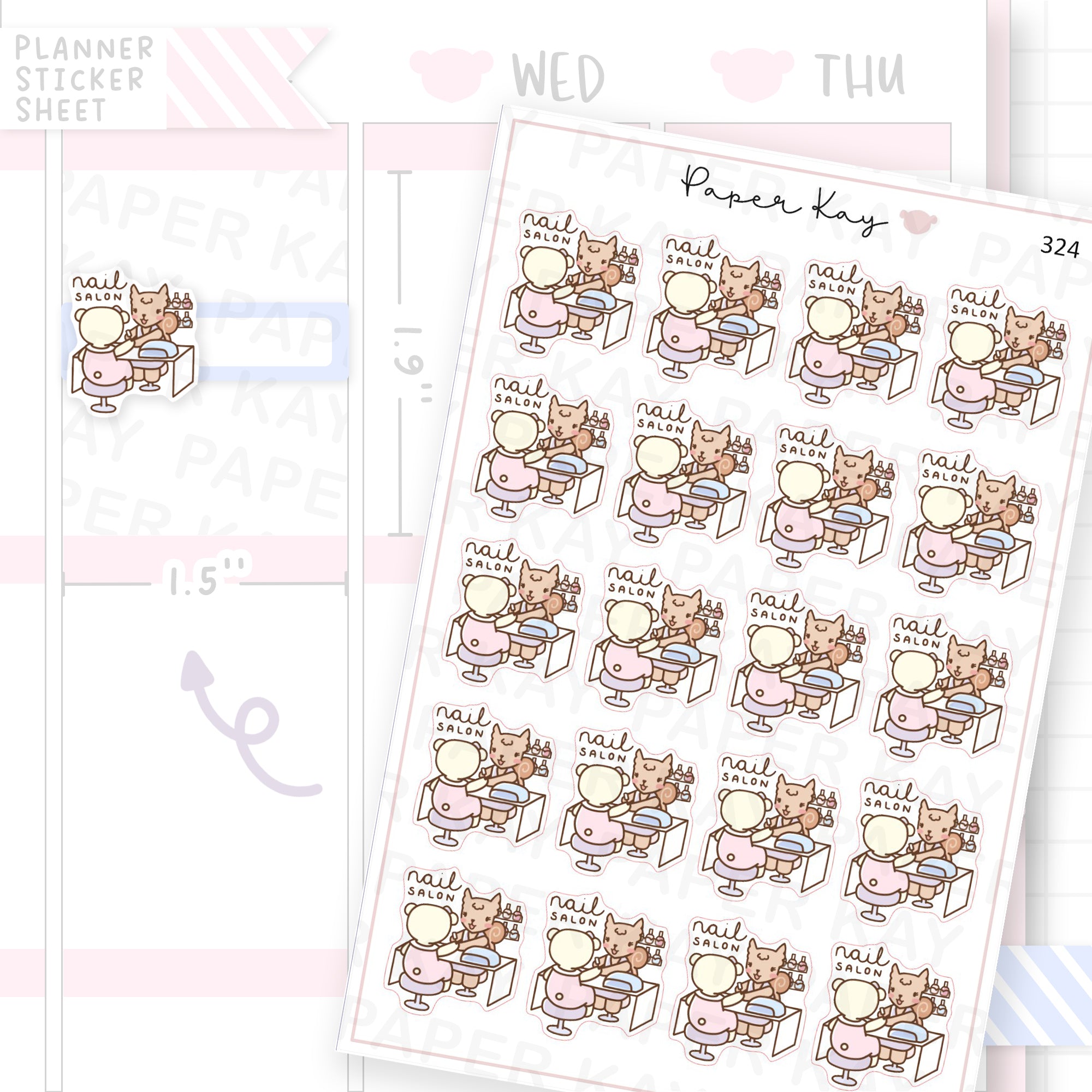 Nail Salon Sticker Sheet