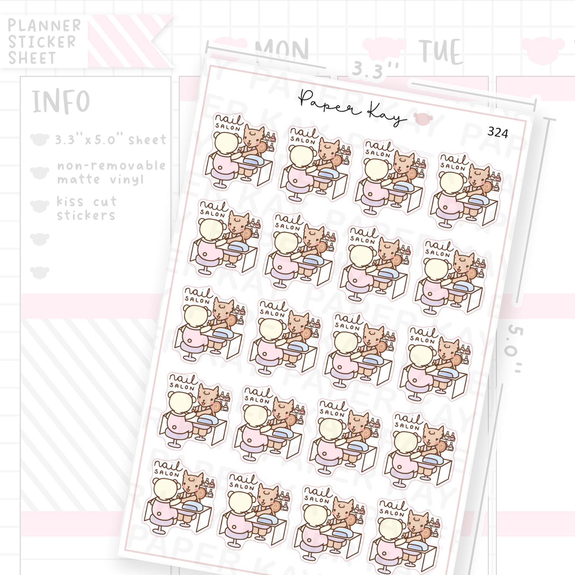 Nail Salon Sticker Sheet