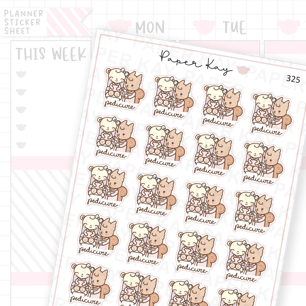 Pedicure Sticker Sheet