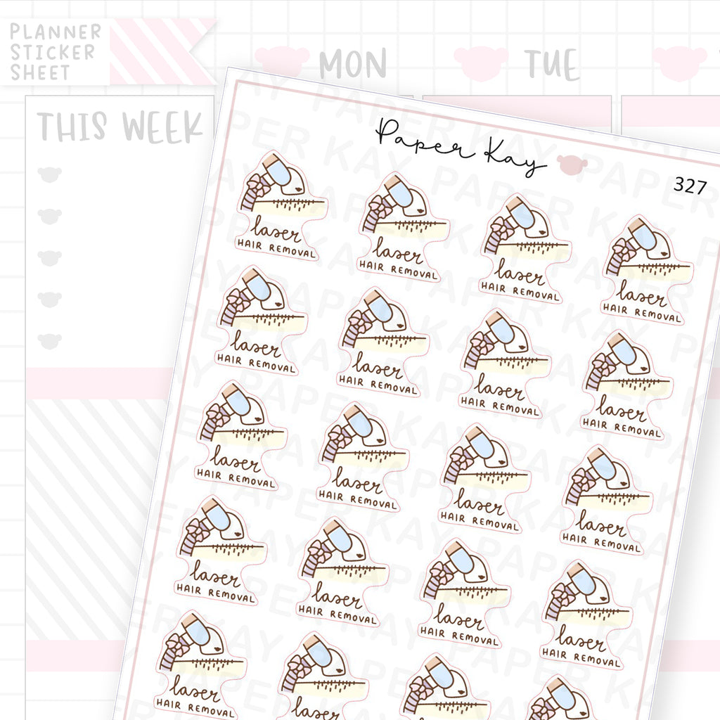 Laser Hair Removal Sticker Sheet