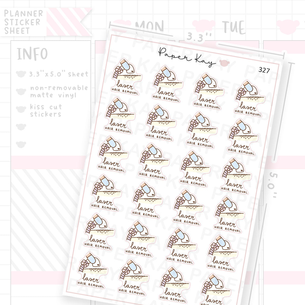 Laser Hair Removal Sticker Sheet