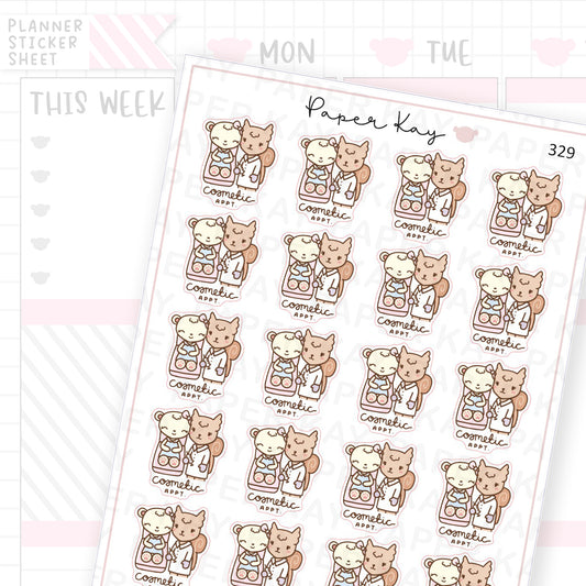 Cosmetic Appointment Sticker Sheet