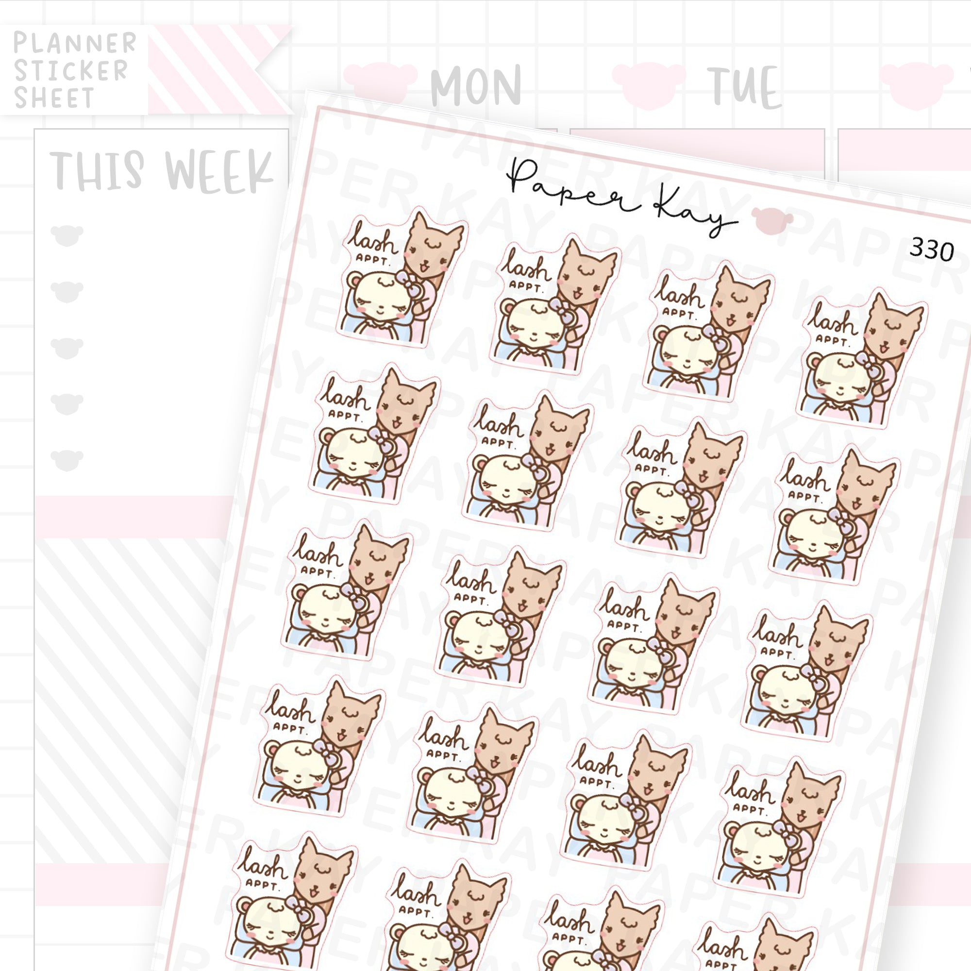 Lash Appointment Sticker Sheet
