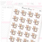 Eyebrow Appointment Sticker Sheet