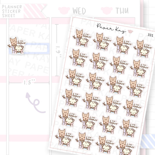 Eyebrow Appointment Sticker Sheet