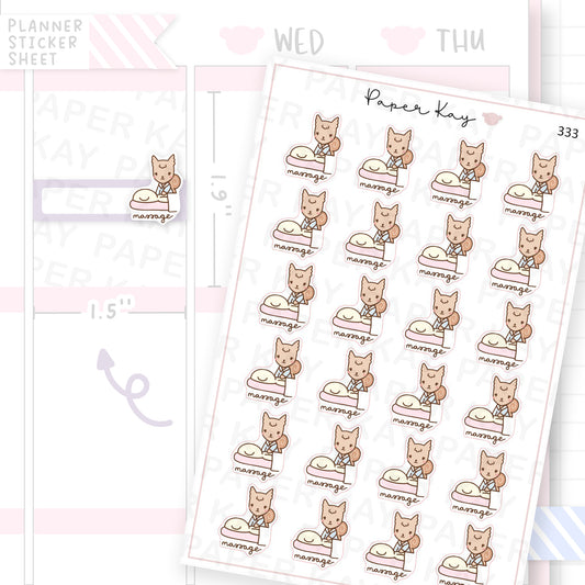 Massage Appointment Sticker Sheet