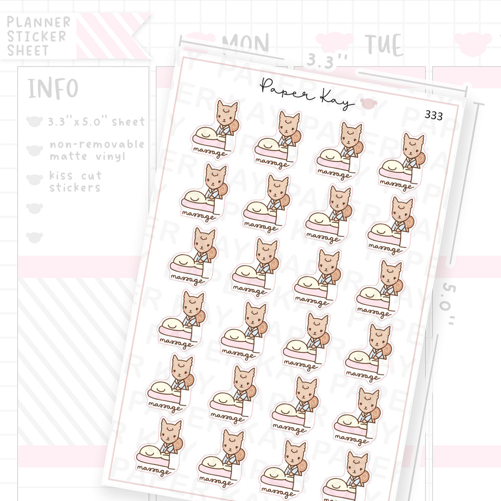 Massage Appointment Sticker Sheet