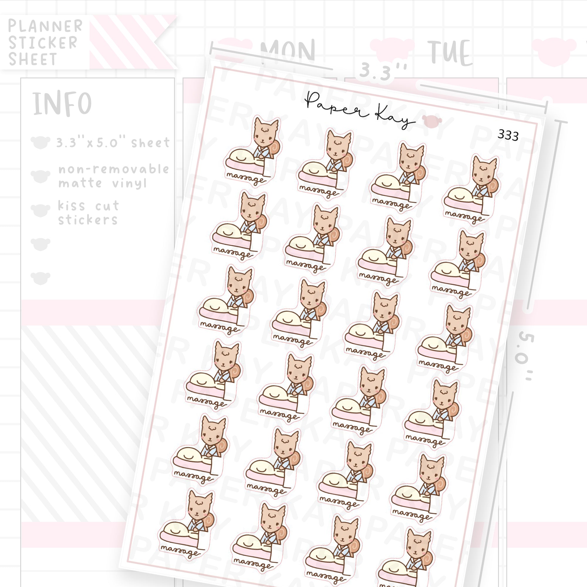 Massage Appointment Sticker Sheet