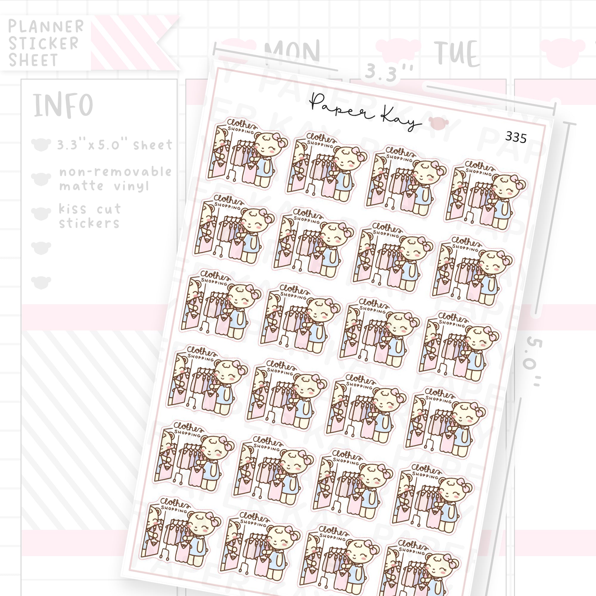 Clothes Shopping Sticker Sheet