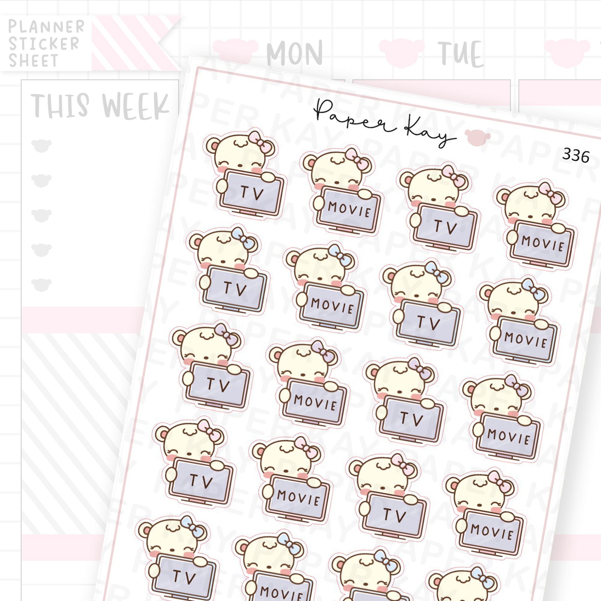 TV and Movie Sticker Sheet