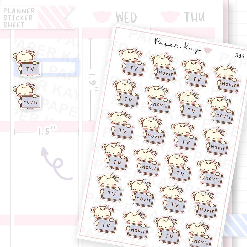 TV and Movie Sticker Sheet