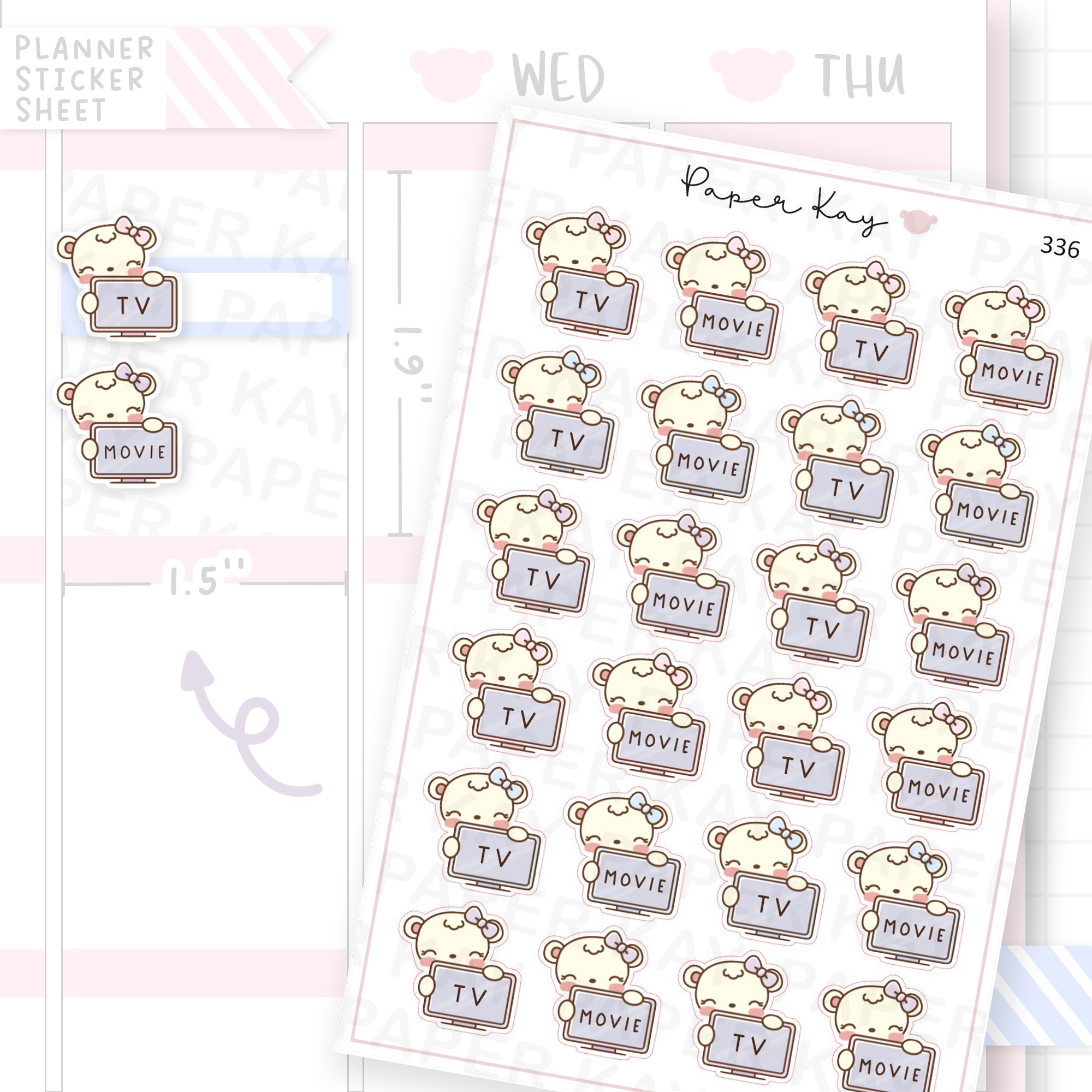 TV and Movie Sticker Sheet